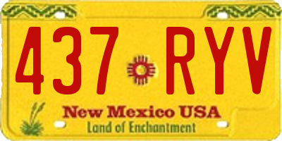 NM license plate 437RYV