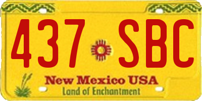 NM license plate 437SBC