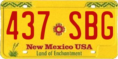 NM license plate 437SBG
