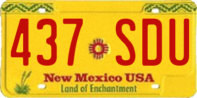 NM license plate 437SDU