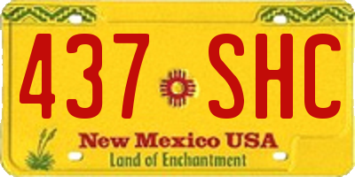 NM license plate 437SHC