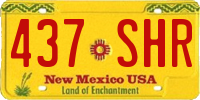 NM license plate 437SHR