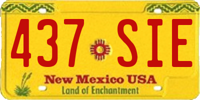 NM license plate 437SIE