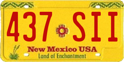 NM license plate 437SII