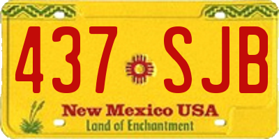 NM license plate 437SJB