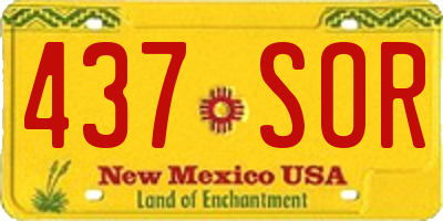 NM license plate 437SOR