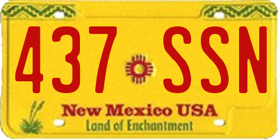 NM license plate 437SSN