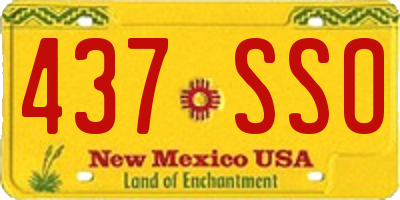 NM license plate 437SSO
