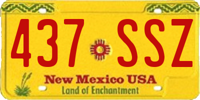 NM license plate 437SSZ