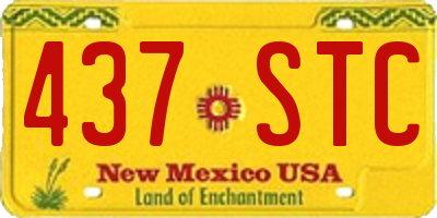 NM license plate 437STC