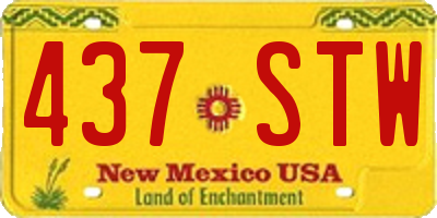 NM license plate 437STW