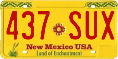 NM license plate 437SUX