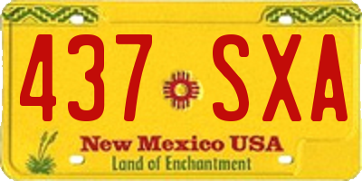 NM license plate 437SXA