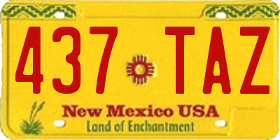 NM license plate 437TAZ