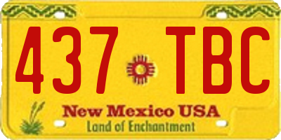 NM license plate 437TBC