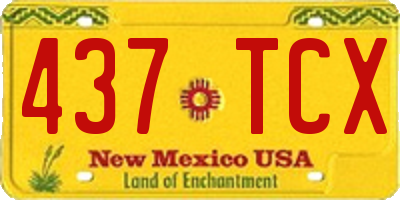 NM license plate 437TCX