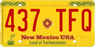 NM license plate 437TFQ