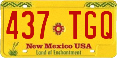 NM license plate 437TGQ
