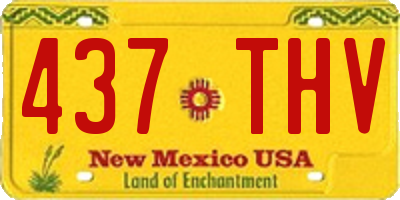 NM license plate 437THV