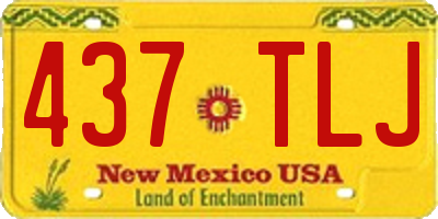 NM license plate 437TLJ