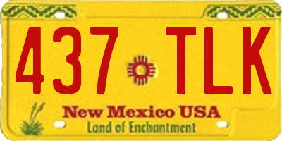 NM license plate 437TLK