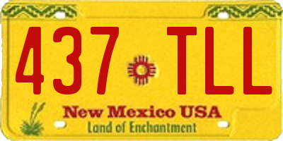 NM license plate 437TLL