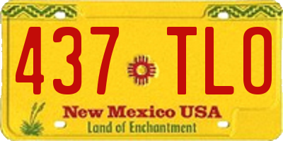 NM license plate 437TLO