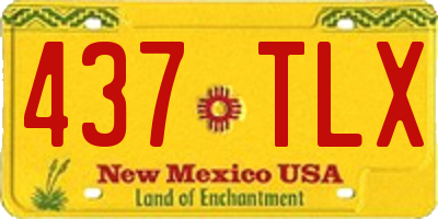 NM license plate 437TLX