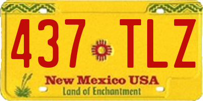 NM license plate 437TLZ