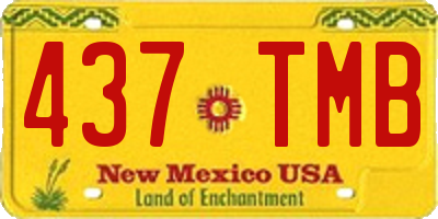 NM license plate 437TMB