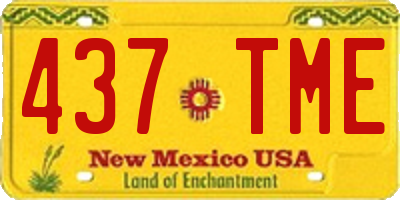 NM license plate 437TME