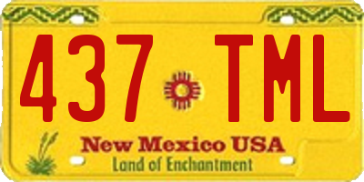 NM license plate 437TML