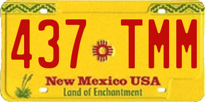 NM license plate 437TMM