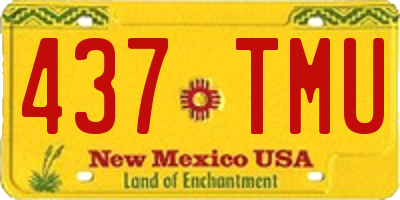 NM license plate 437TMU