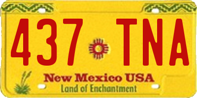 NM license plate 437TNA