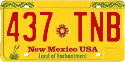 NM license plate 437TNB