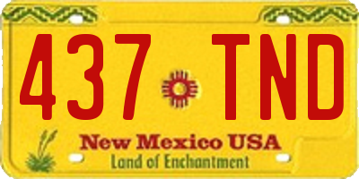 NM license plate 437TND