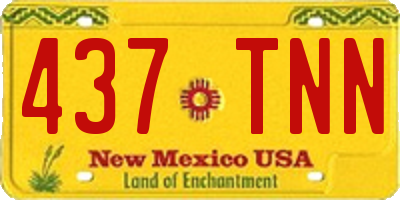 NM license plate 437TNN