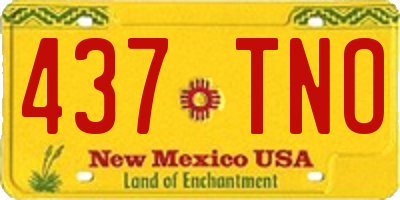 NM license plate 437TNO