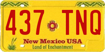 NM license plate 437TNQ
