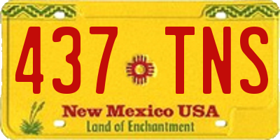 NM license plate 437TNS