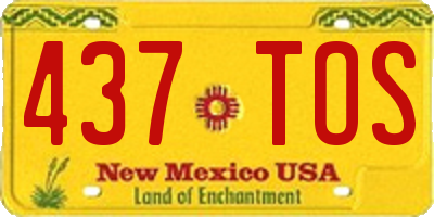 NM license plate 437TOS