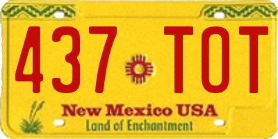 NM license plate 437TOT