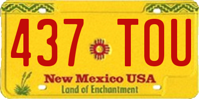 NM license plate 437TOU
