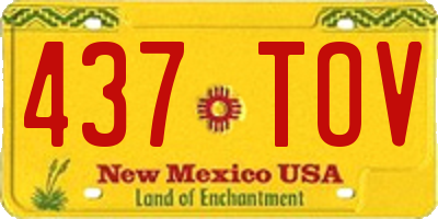 NM license plate 437TOV