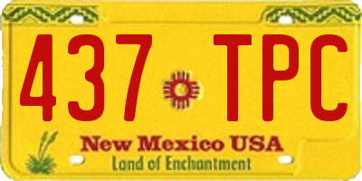 NM license plate 437TPC