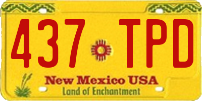 NM license plate 437TPD