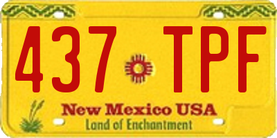 NM license plate 437TPF