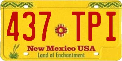NM license plate 437TPI