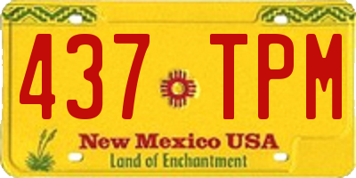 NM license plate 437TPM